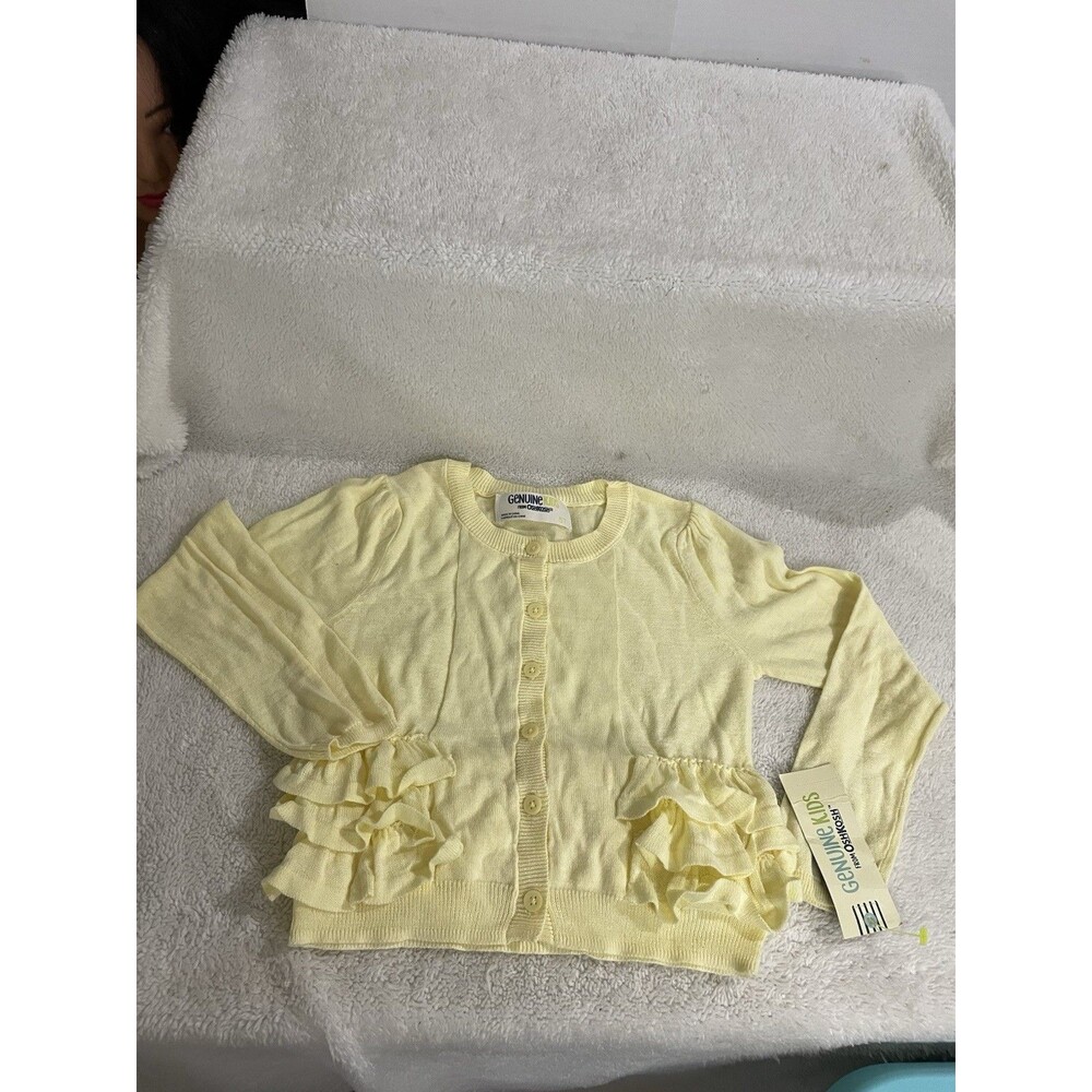 Genuine Kids Oshkosh Ruffle Cardigan Sweater Girls 5T